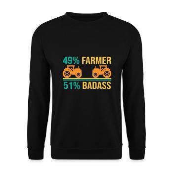 Agriculteur Tracteur Agriculteur - Sweat-shirt Unisexe - noir - Devant - Alina (178cm) & Michal (187cm)