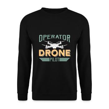 Pilote de drone Pilote de drone - Sweat-shirt Unisexe - noir - Devant - Alina (178cm) & Michal (187cm)