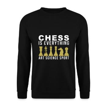 Chess Player Chess Player Gift - Unisex Sweatshirt - black - Front - Alina (178cm) & Michal (187cm)