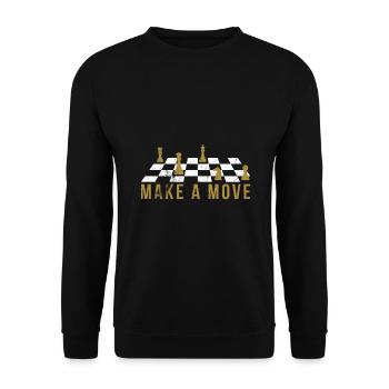 Chess Chess Player Chess Saying Chessboard - Unisex Sweatshirt - black - Front - Alina (178cm) & Michal (187cm)