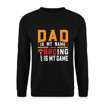 papa amateur de barbecue père - Sweat-shirt Unisexe - noir - Devant - Alina (178cm) & Michal (187cm)