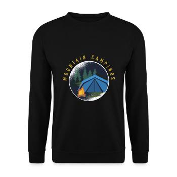 Nature, Nature People, Mountains, Camping, Camping - Unisex Sweatshirt - black - Front - Alina (178cm) & Michal (187cm)
