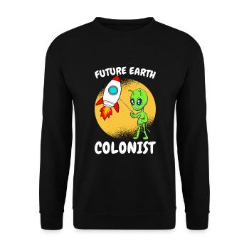 Habitants de la planète Terre - futur colon de la Terre - Sweat-shirt Unisexe - noir - Devant - Alina (178cm) & Michal (187cm)