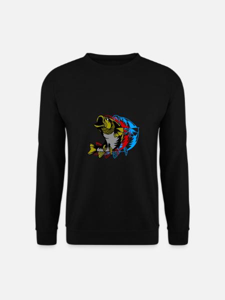 Fisch des Lebens! - Angeltshirt Zanderangriff - Unisex Pullover - Schwarz