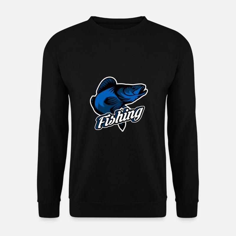 Zander Fishing - Unisex Sweatshirt - black