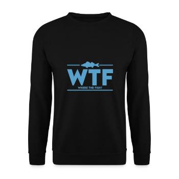 Zander Hunter Fischer Angler Angeln Geschenk - Unisex Pullover - Schwarz - Vorne - Alina (178cm) & Michal (187cm)