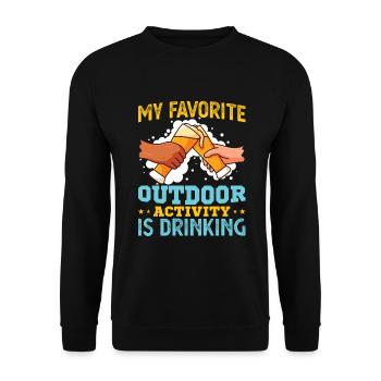 Bière Buveur de bière Dicton - Sweat-shirt Unisexe - noir - Devant - Alina (178cm) & Michal (187cm)