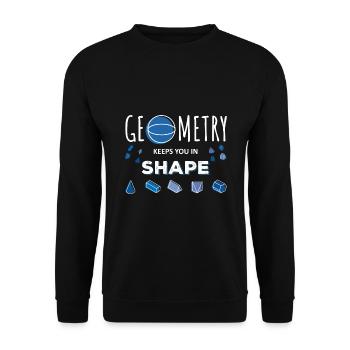 Geometry Saying - Unisex Sweatshirt - black - Front - Alina (178cm) & Michal (187cm)