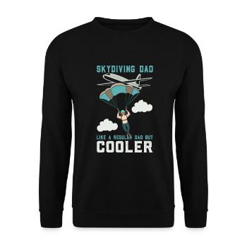Père parachutiste parachutiste - Sweat-shirt Unisexe - noir - Devant - Alina (178cm) & Michal (187cm)