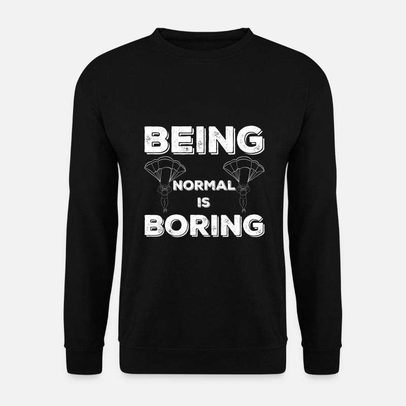 Fallschirmspringen Sprung Skydive Spruch - Unisex Pullover - Schwarz