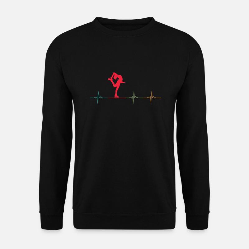 Figure Skating Heartbeat - Unisex Sweatshirt - black