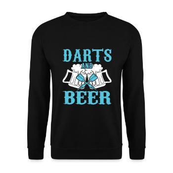 Dart Bier - Unisex Pullover - Schwarz - Vorne - Alina (178cm) & Michal (187cm)