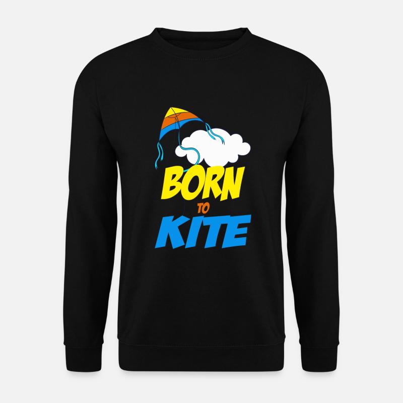 Drachenflieger Drachensteigen Wind Herbst Geschenk - Unisex Pullover - Schwarz