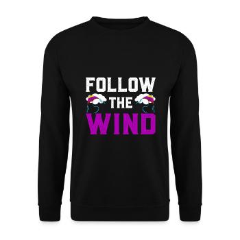 Kite Flying Saying Kite Flying Gift - Unisex Sweatshirt - black - Front - Alina (178cm) & Michal (187cm)