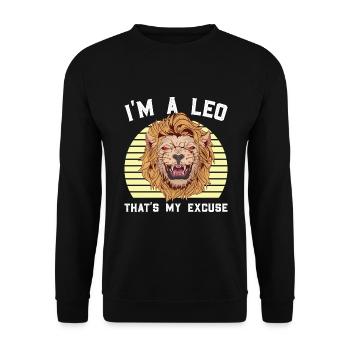 Leo Zodiac Horoscope Gift - Unisex Sweatshirt - black - Front - Alina (178cm) & Michal (187cm)
