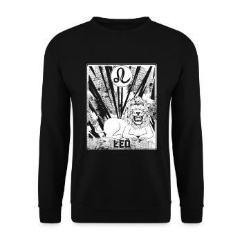 Leo Zodiac Sign - Unisex Sweatshirt - black - Front - Alina (178cm) & Michal (187cm)