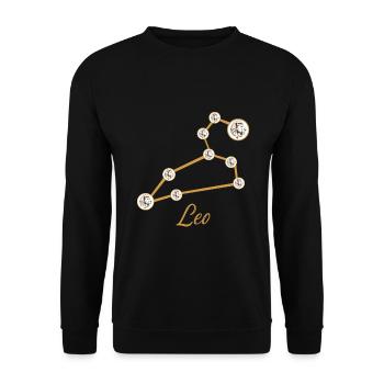 Zodiac sign Leo - Unisex Sweatshirt - black - Front - Alina (178cm) & Michal (187cm)