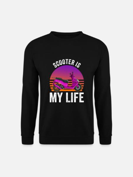 Scooter Scooter Moto - Sweat-shirt Unisexe - noir