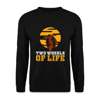 Scooter Moped Motorcycle - Ride Cool - Unisex Sweatshirt - black - Front - Alina (178cm) & Michal (187cm)
