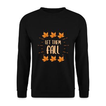 Cadeau d’automne Feuilles colorées Pluie - Sweat-shirt Unisexe - noir - Devant - Alina (178cm) & Michal (187cm)
