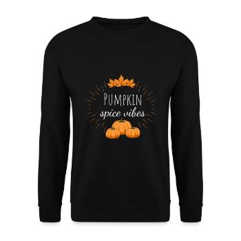 Bonjour Ambiance d’automne Thanksgiving Citrouille d’automne - Sweat-shirt Unisexe - noir - Devant - Alina (178cm) & Michal (187cm)
