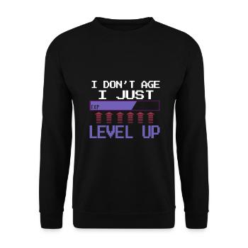 Joueur de niveau supérieur - Sweat-shirt Unisexe - noir - Devant - Alina (178cm) & Michal (187cm)