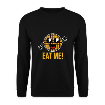 Waffle Comic - Unisex Sweatshirt - black - Front - Alina (178cm) & Michal (187cm)