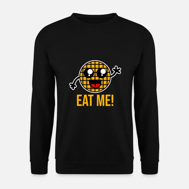 Waffel Comic - Unisex Pullover - Schwarz