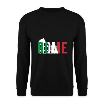 Kolosseum Italien Rom - Unisex Pullover - Schwarz - Vorne - Alina (178cm) & Michal (187cm)