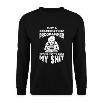 Funny computer scientist saying programmer - Unisex Sweatshirt - black - Front - Alina (178cm) & Michal (187cm)