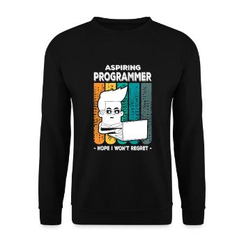 Programmierer - Unisex Pullover - Schwarz - Vorne - Alina (178cm) & Michal (187cm)
