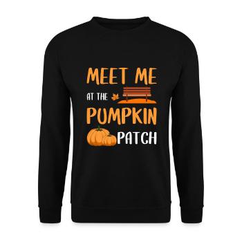 Pumpkin Autumn - Unisex Sweatshirt - black - Front - Alina (178cm) & Michal (187cm)