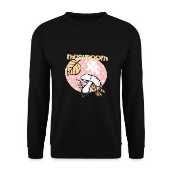 Mushrooms Autumn Foliage Cottage Core - Unisex Sweatshirt - black - Front - Alina (178cm) & Michal (187cm)