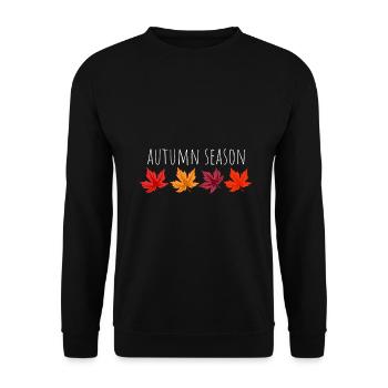 Saison des textes d’automne - Sweat-shirt Unisexe - noir - Devant - Alina (178cm) & Michal (187cm)