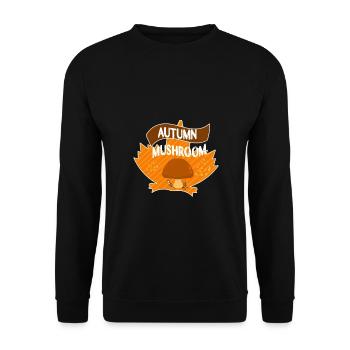 Mushrooms Mushroom Mushroom Picker Retro Vintage Autumn Forest - Unisex Sweatshirt - black - Front - Alina (178cm) & Michal (187cm)