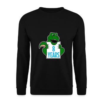8 Years Birthday Gift 8 Years - Unisex Sweatshirt - black - Front - Alina (178cm) & Michal (187cm)