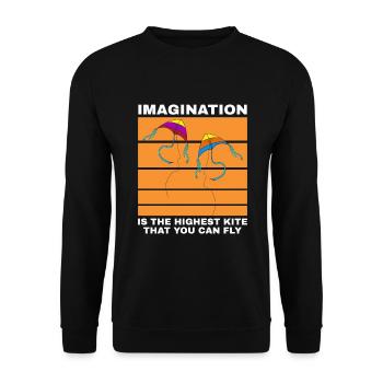 Kite Flying Kite Flying Saying Gift - Unisex Sweatshirt - black - Front - Alina (178cm) & Michal (187cm)