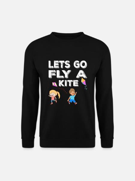 Lenkdrachen Fliegen Flugdrachen Lenkmatte - Unisex Pullover - Schwarz