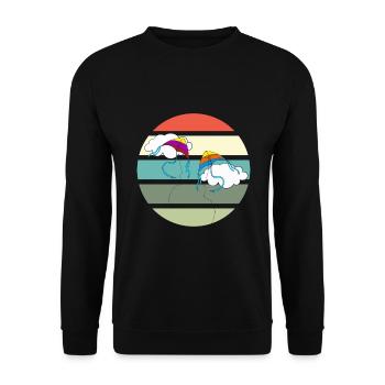 Kite Flying Saying Kite Flying Gift - Unisex Sweatshirt - black - Front - Alina (178cm) & Michal (187cm)