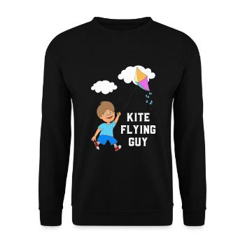Kite Flying Kite Flying Retro Gift - Unisex Sweatshirt - black - Front - Alina (178cm) & Michal (187cm)