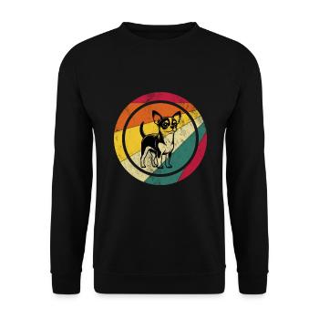 Chihuahua Mama - Unisex Pullover - Schwarz - Vorne - Alina (178cm) & Michal (187cm)