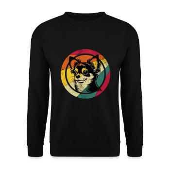Chihuahua - Unisex Sweatshirt - black - Front - Alina (178cm) & Michal (187cm)