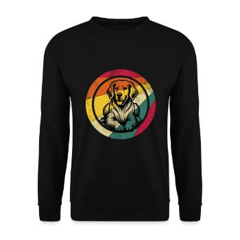 Golden Retriever - Unisex Sweatshirt - black - Front - Alina (178cm) & Michal (187cm)