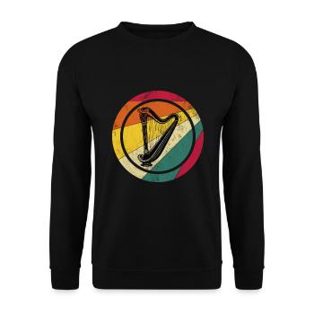 Musicien Harpiste Harpe Harpe Harpe - Sweat-shirt Unisexe - noir - Devant - Alina (178cm) & Michal (187cm)