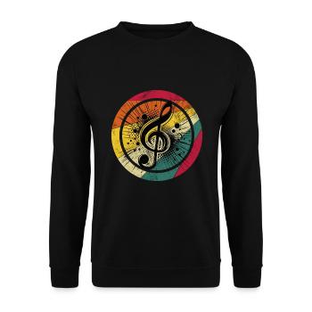 clef instrument - Unisex Sweatshirt - black - Front - Alina (178cm) & Michal (187cm)