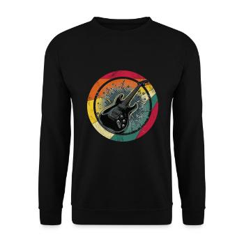 E Gitarre - Unisex Pullover - Schwarz - Vorne - Alina (178cm) & Michal (187cm)