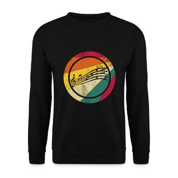 Liebe Musik Geschenkidee Spaß - Unisex Pullover - Schwarz - Vorne - Alina (178cm) & Michal (187cm)
