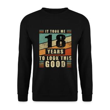 18ème Anniversaire 18 Ans Good Look 2006 Millésime - Sweat-shirt Unisexe - noir - Devant - Alina (178cm) & Michal (187cm)
