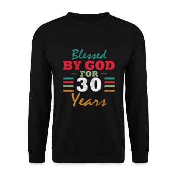 30 Geburtstag Geschenk 30 Jahre Spruch - Unisex Pullover - Schwarz - Vorne - Alina (178cm) & Michal (187cm)