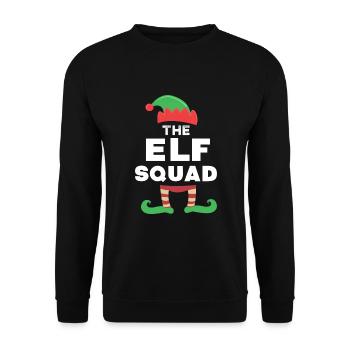 Elf Squad Cute Elf Christmas - Unisex Sweatshirt - black - Front - Alina (178cm) & Michal (187cm)